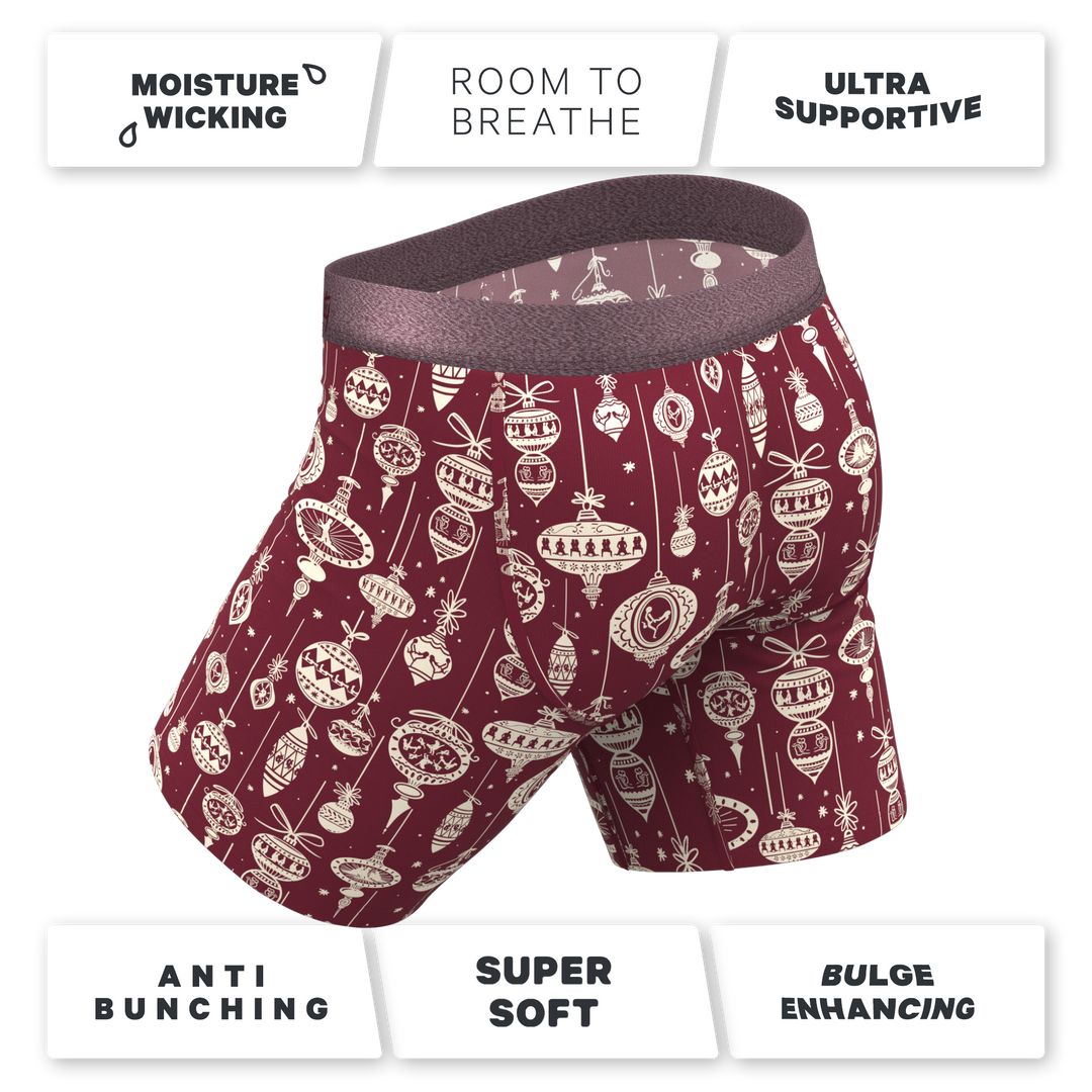 Shinesty "The Well Hung" Naughty Ornament Long Leg Ball Hammock® Boxer Briefs with Fly