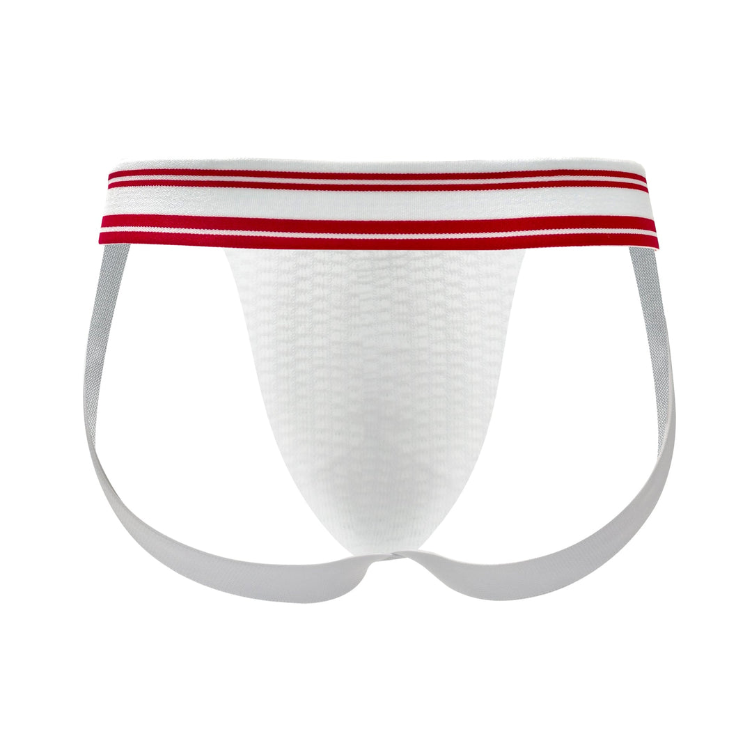 HisJock Core Jock in Virgin White 2 inch waistband – men's white classic athletic jockstrap