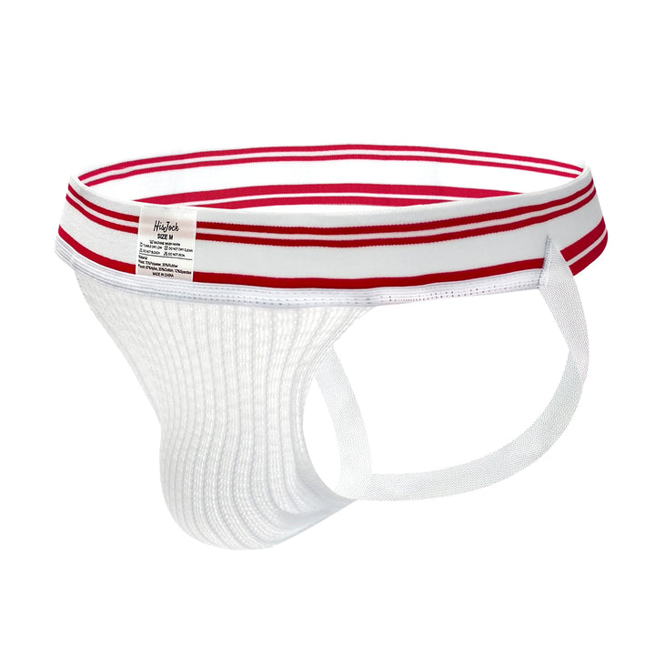 HisJock Core Jock in Virgin White 2 inch waistband – men's white classic athletic jockstrap