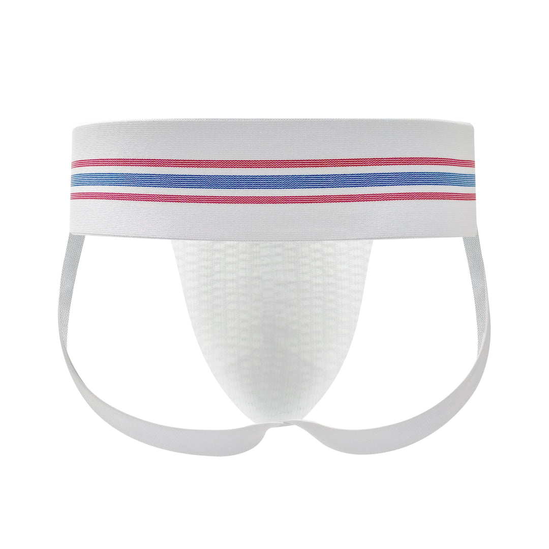 HisJock Core Jock in Classic White 3 inch waistband – men's classic athletic jockstrap