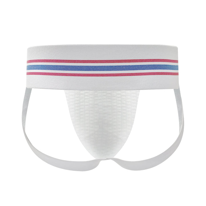 HisJock Core Jock in Classic White 3 inch waistband – men's classic athletic jockstrap