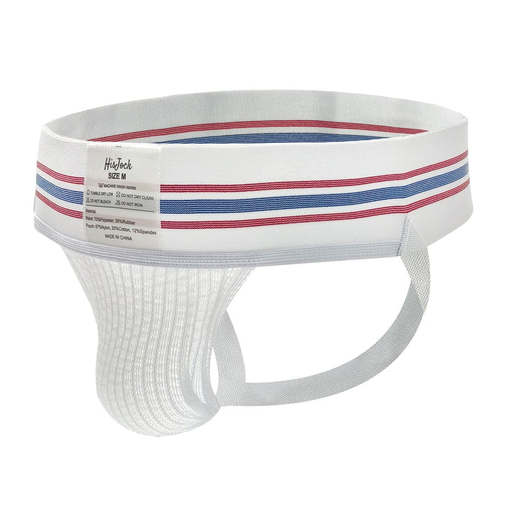 HisJock Core Jock in Classic White 3 inch waistband – men's classic athletic jockstrap