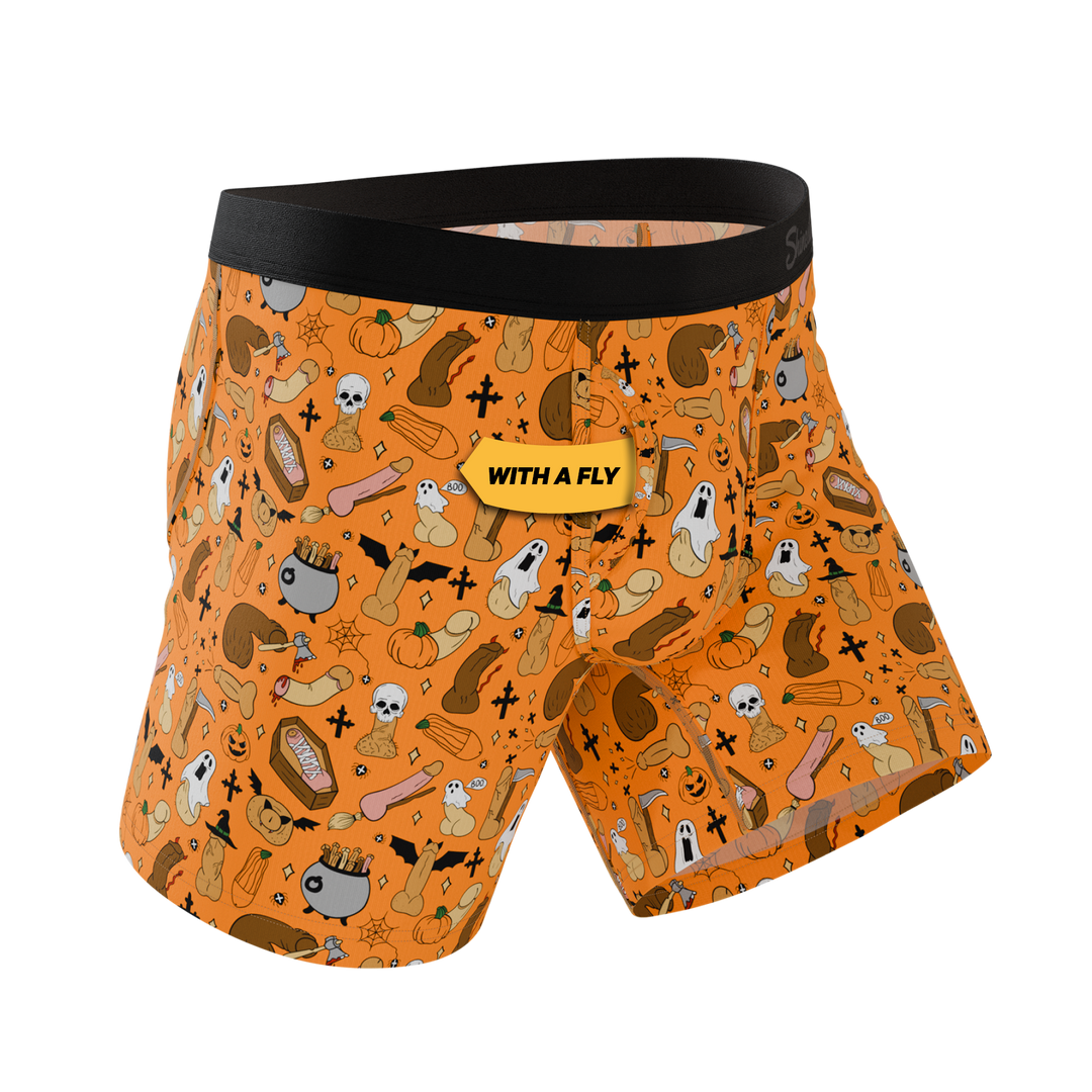 Wicked Willy Graphic Trick or Treat Ball Hammock® Pouch Underwear with Fly