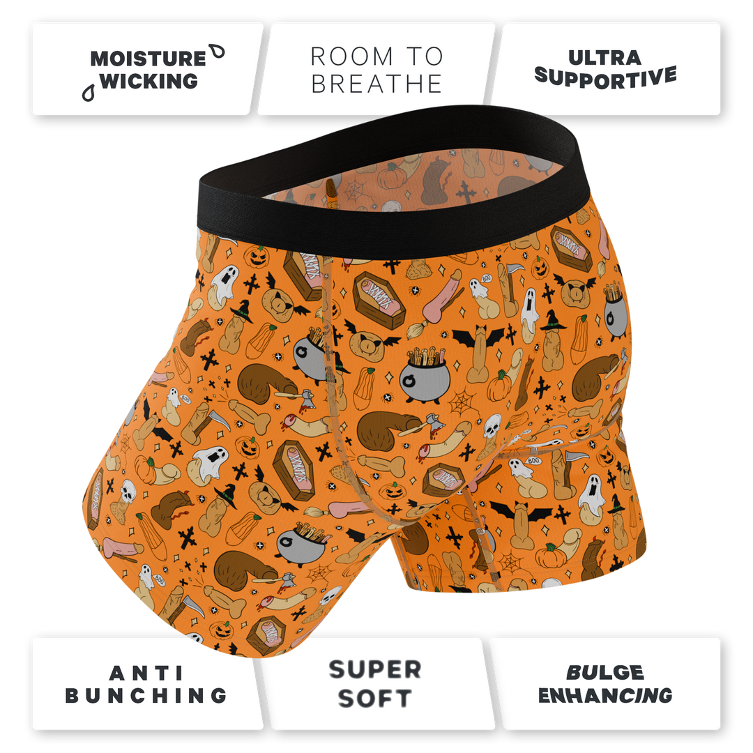 Wicked Willy Graphic Trick or Treat Ball Hammock® Pouch Underwear with Fly