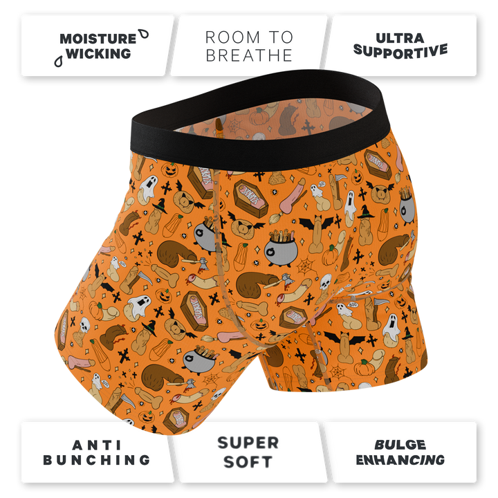 Wicked Willy Graphic Trick or Treat Ball Hammock® Pouch Underwear with Fly