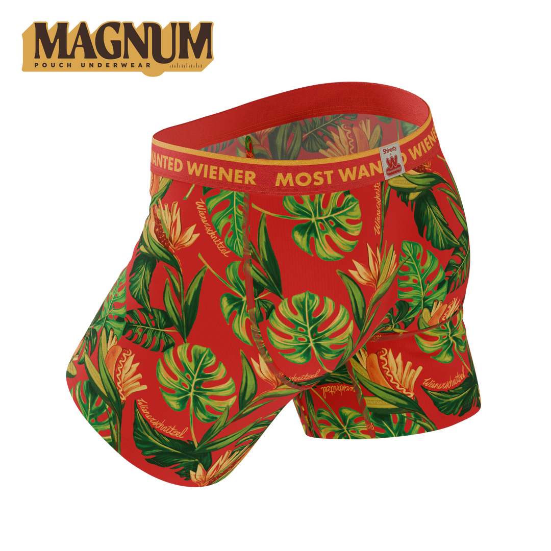 Shinesty The Wiener In Paradise Wienerschnitzel tropical Ball Hammock Magnum boxer briefs