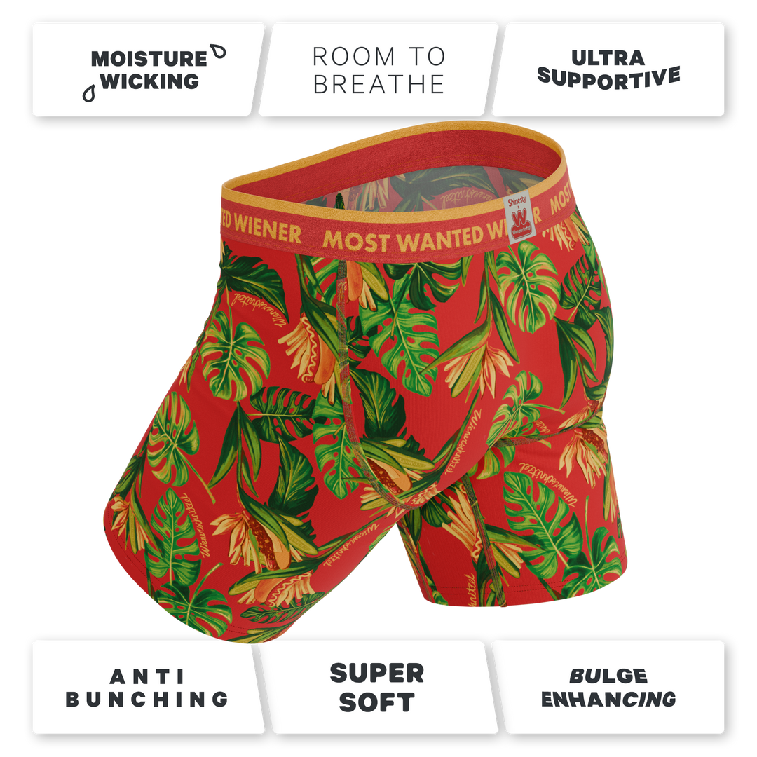 Shinesty The Wiener In Paradise x Wienerschnitzel tropical long leg Ball Hammock boxer briefs
