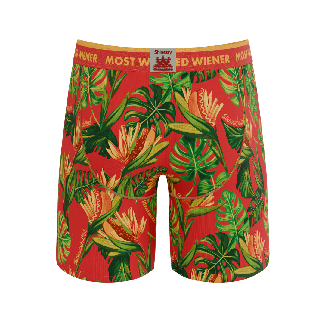 Shinesty The Wiener In Paradise x Wienerschnitzel tropical long leg Ball Hammock boxer briefs