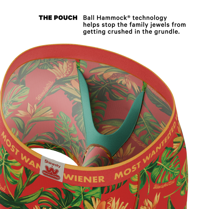 Shinesty The Wiener In Paradise Wienerschnitzel tropical Ball Hammock boxer briefs