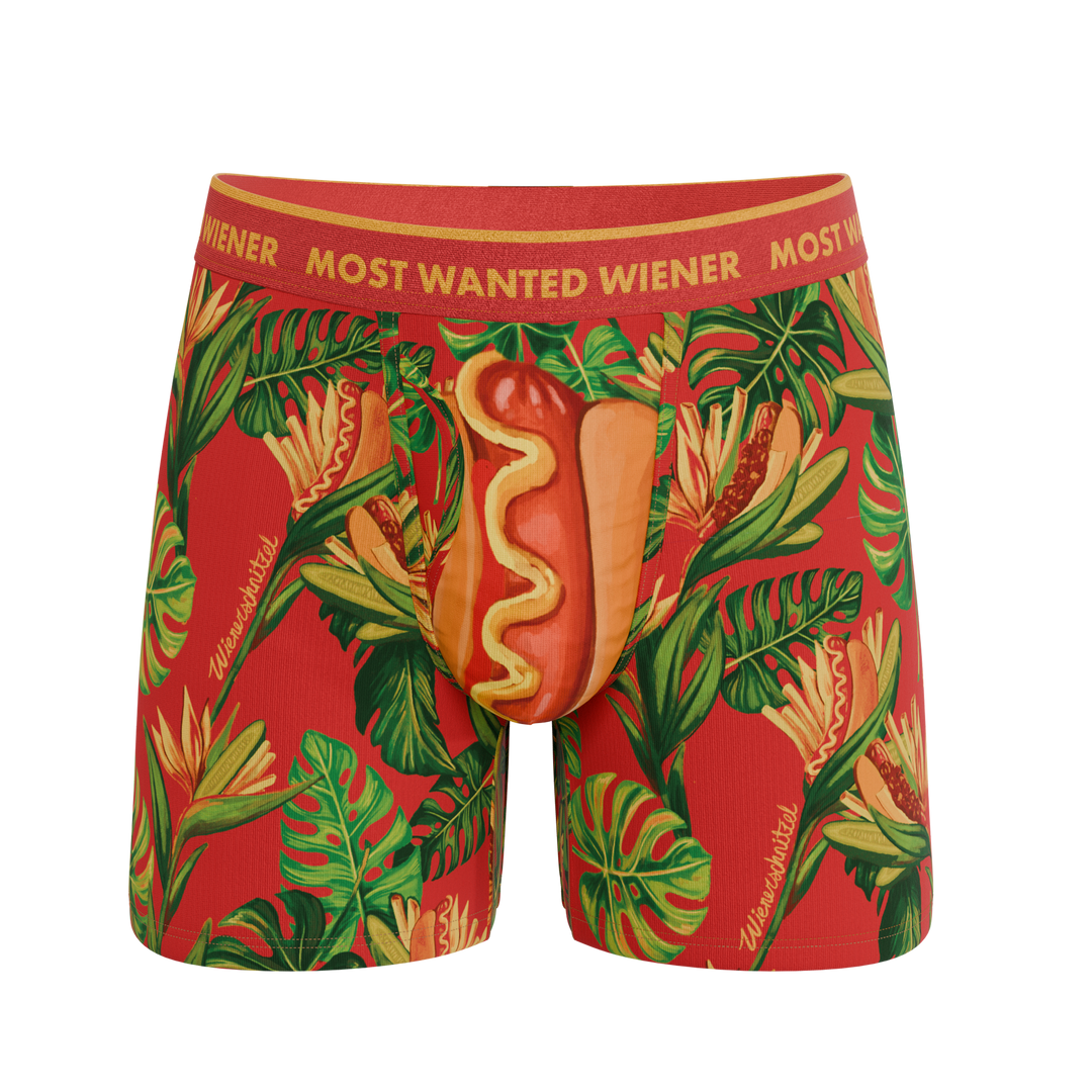 Shinesty The Wiener In Paradise Wienerschnitzel Ball Hammock boxer briefs with fly – novelty