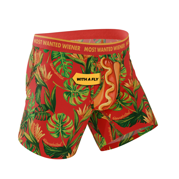 Shinesty The Wiener In Paradise Wienerschnitzel Ball Hammock boxer briefs with fly – novelty