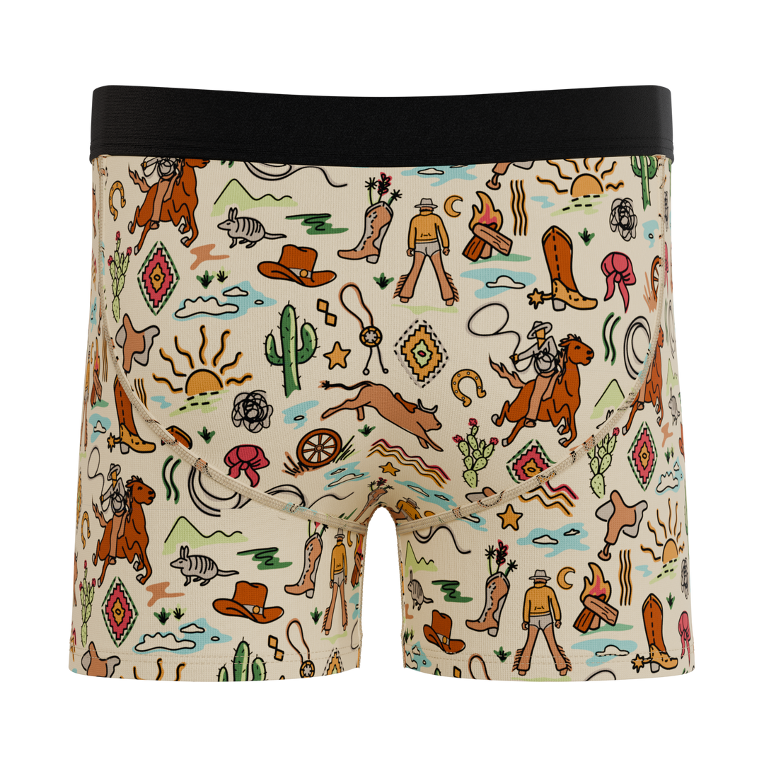 Shinesty Boy’s Boxer Briefs - "The Wild Bandit" Kids Cowboy & Bull Print Underwear