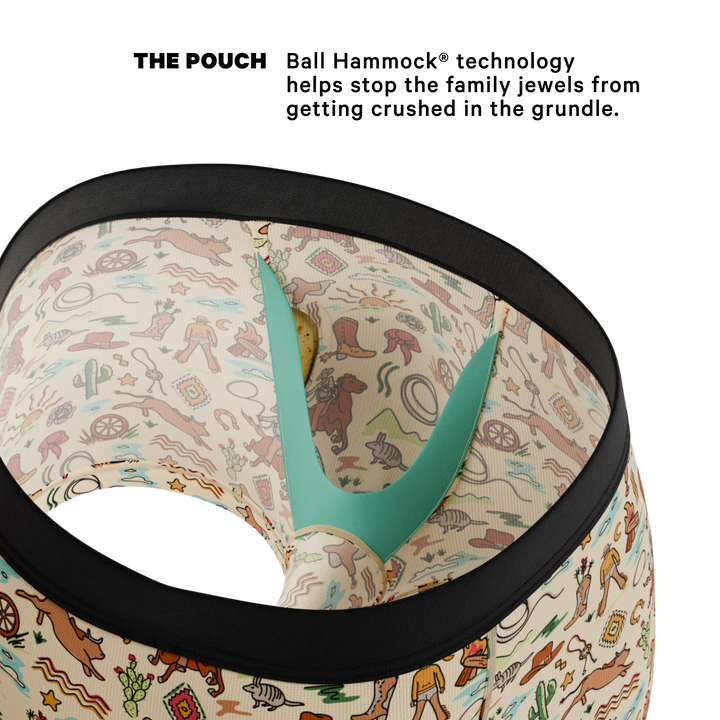Men's Ball Hammock® Trunks - The Wild Bandit - Western Cowboy Print