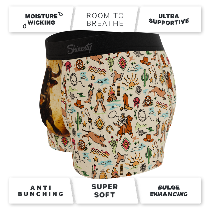 Men's Ball Hammock® Trunks - The Wild Bandit - Western Cowboy Print