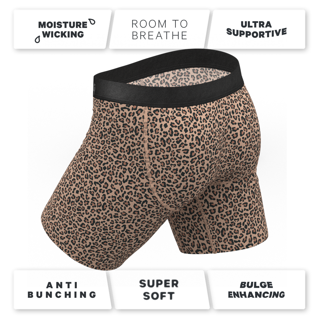 Shinesty Wild Cat Leopard Long Leg Ball Hammock® Underwear