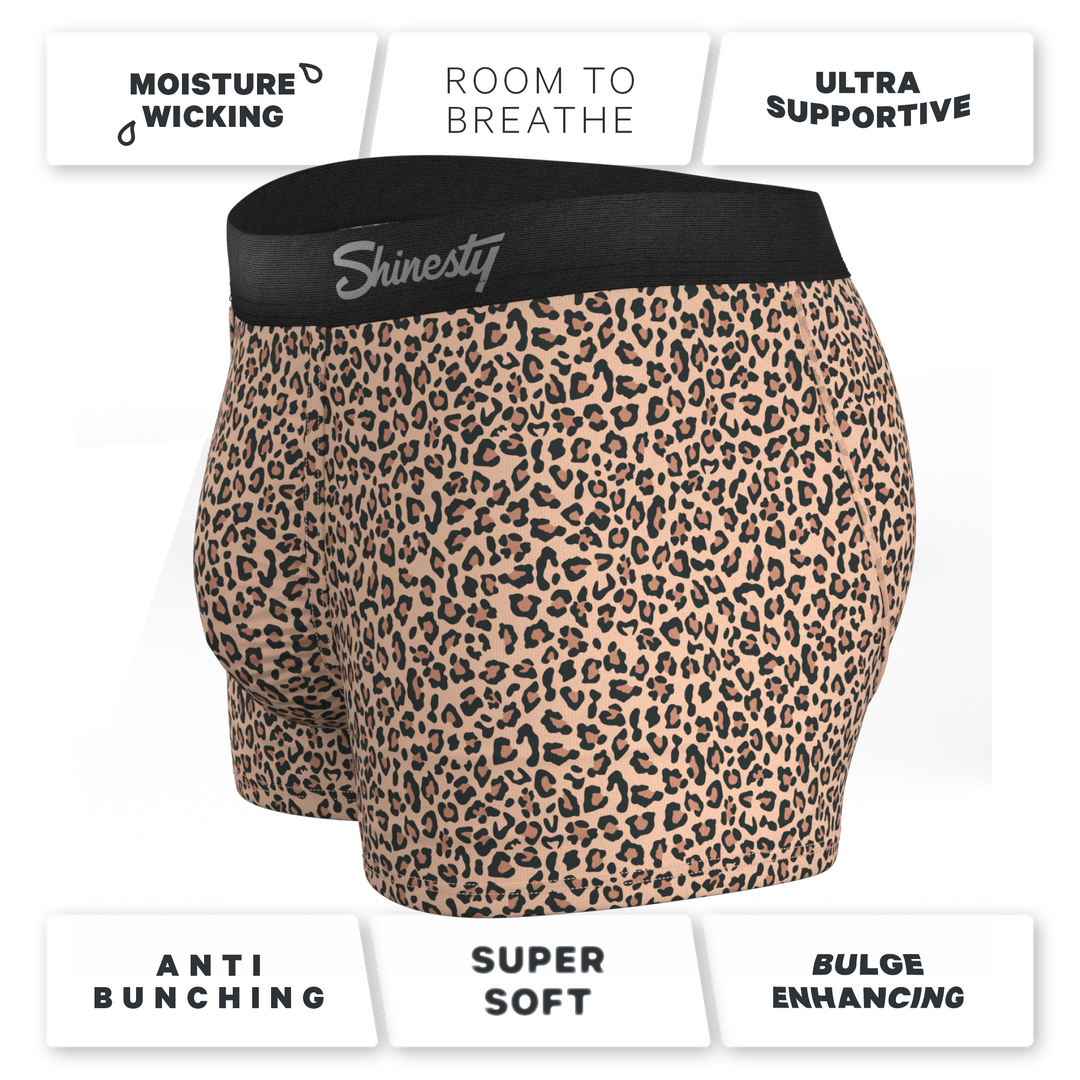 Shinesty The Wild Cat Leopard Print Ball Hammock® Pouch Trunks Underwear