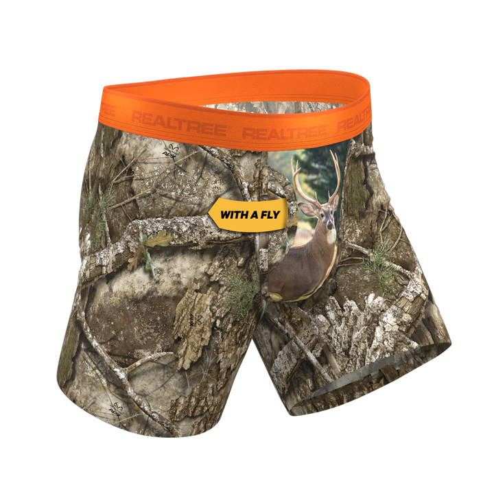 The Wild Game | Realtree x Shinesty Neon Orange Ball Hammock® Pouch Underwear With Fly