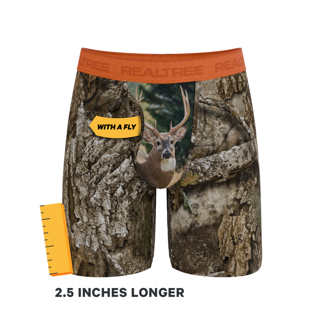 The Wild Game | Realtree x Shinesty Neon Orange Long Leg Ball Hammock® Pouch Underwear With Fly