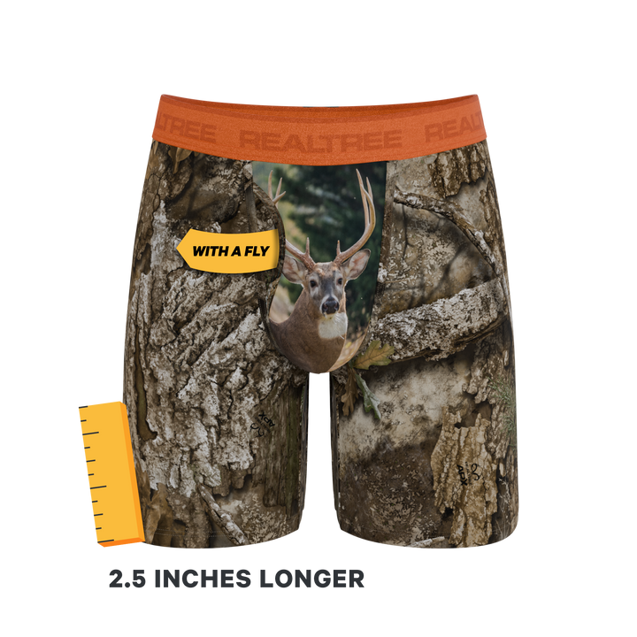 The Wild Game | Realtree x Shinesty Neon Orange Long Leg Ball Hammock® Pouch Underwear With Fly