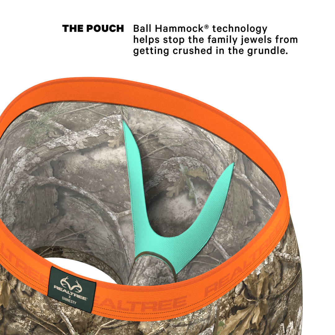The Wild Game | Realtree x Shinesty Neon Orange Ball Hammock® Pouch Underwear