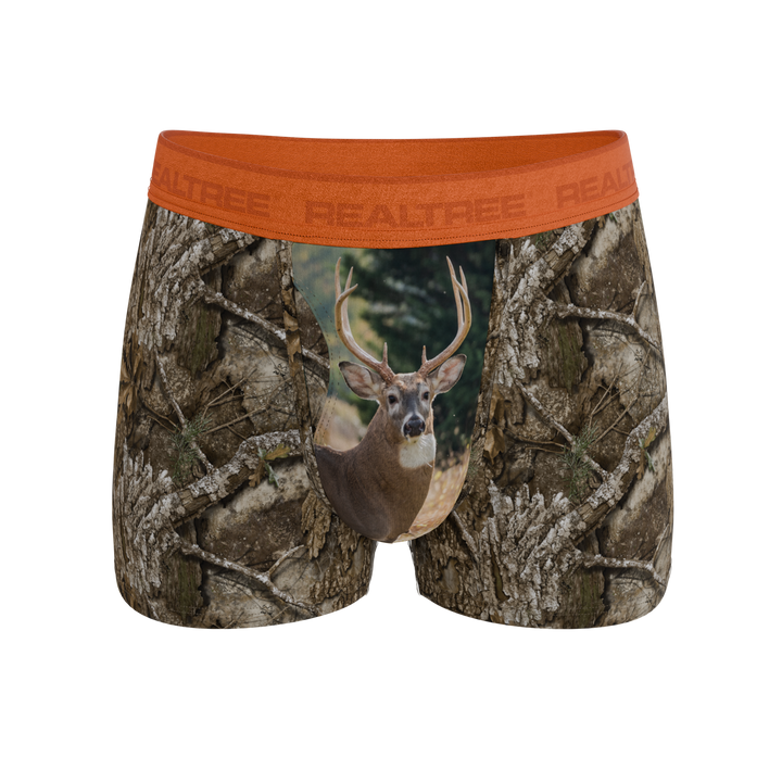 Shinesty "The Wild Game" Realtree Camo Neon Orange Ball Hammock® Pouch Trunks
