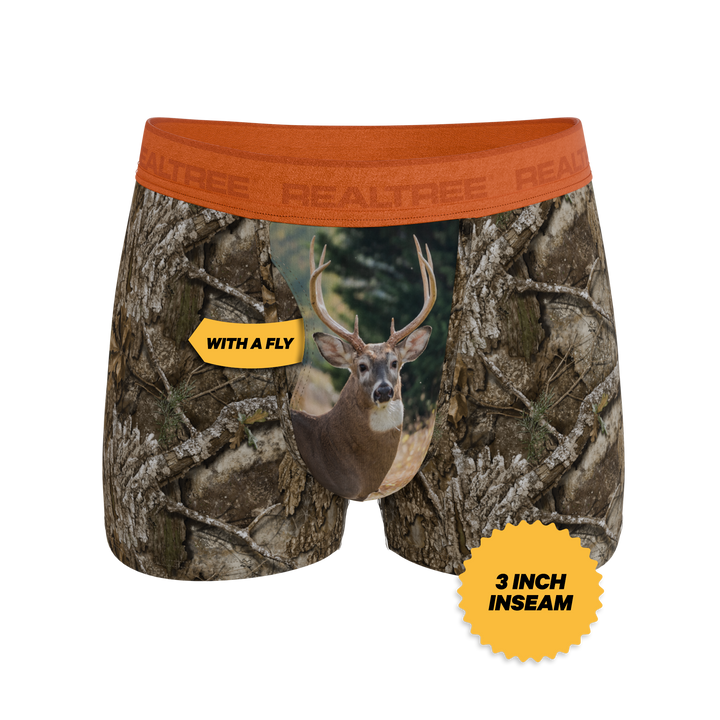 Shinesty "The Wild Game" Realtree Camo Neon Orange Ball Hammock® Pouch Trunks