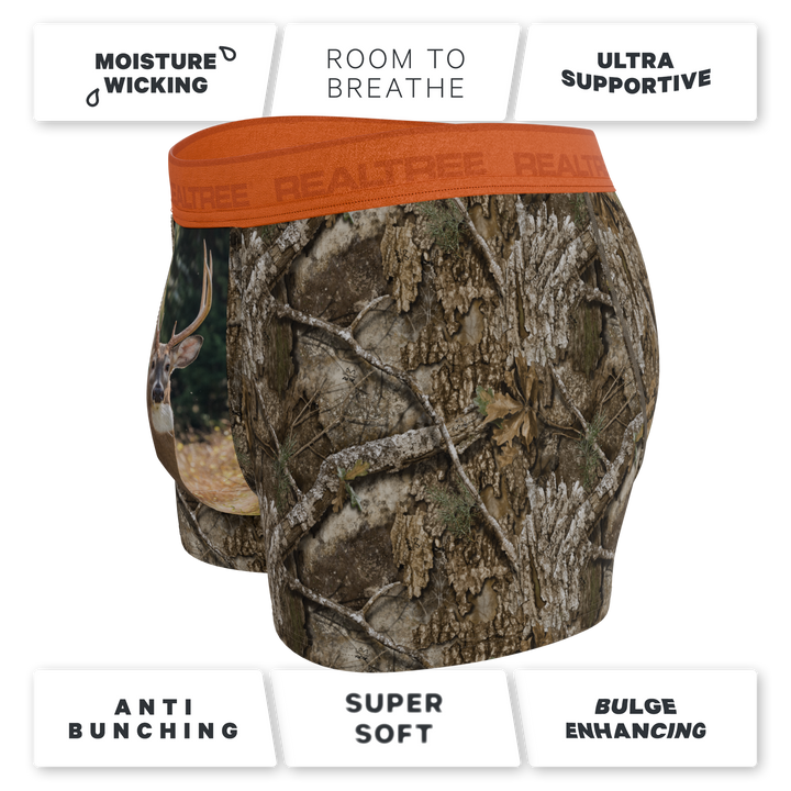 Shinesty "The Wild Game" Realtree Camo Neon Orange Ball Hammock® Pouch Trunks