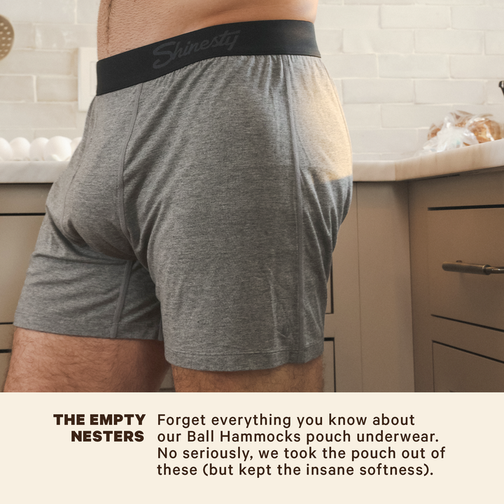 Shinesty "The Rock Solid" Mild Grey Loose-Fit Boxers (Button Fly)