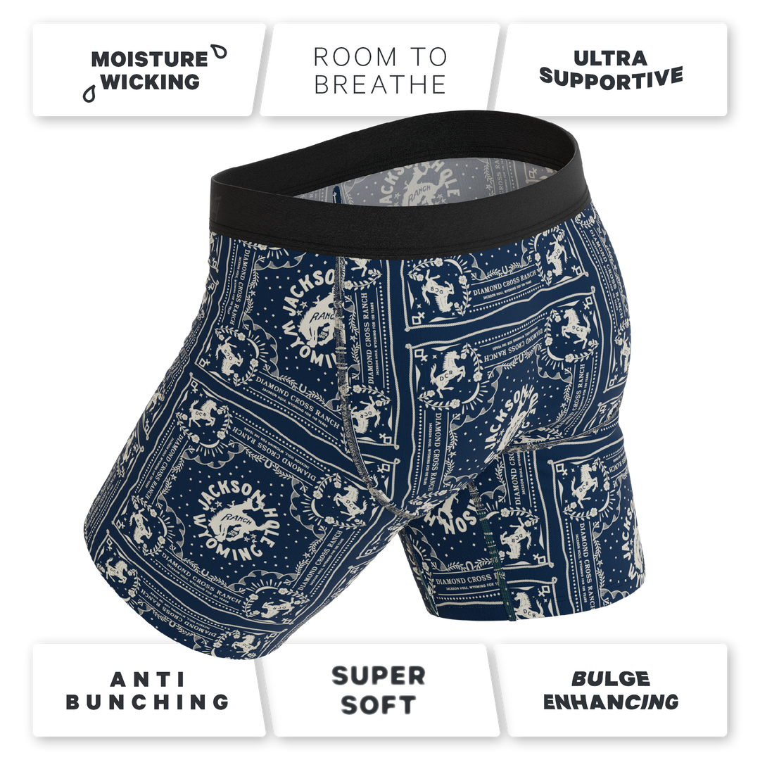 Shinesty "The Wrangle 'Em" Blue Bandana Ball Hammock® Long Leg Underwear