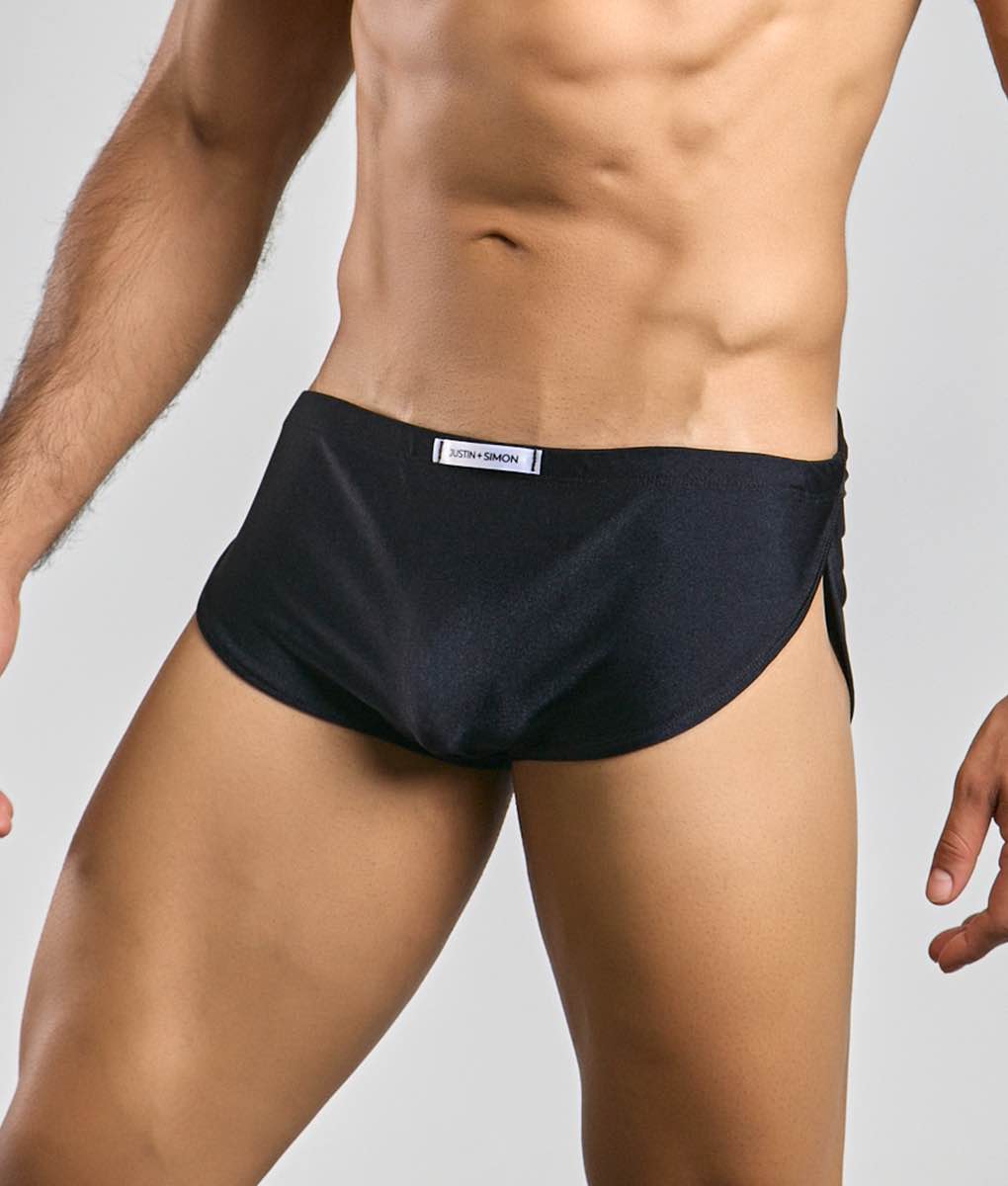 Malebasics Justin + Simon men's running short – athletic performance moisture-wicking shorts
