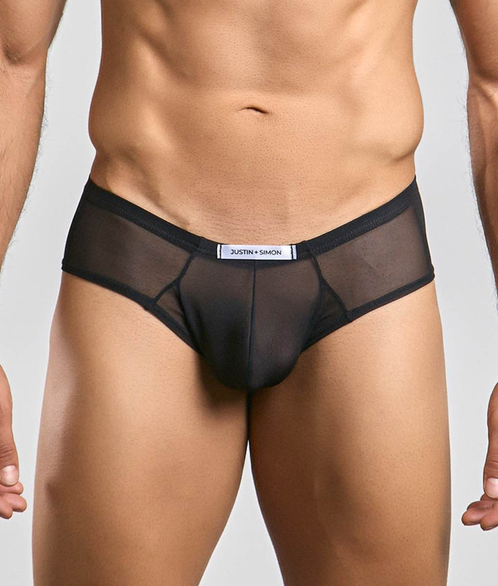 Justin + Simon Cheek Mesh Briefs | Men's Sheer Low-Rise Underwear