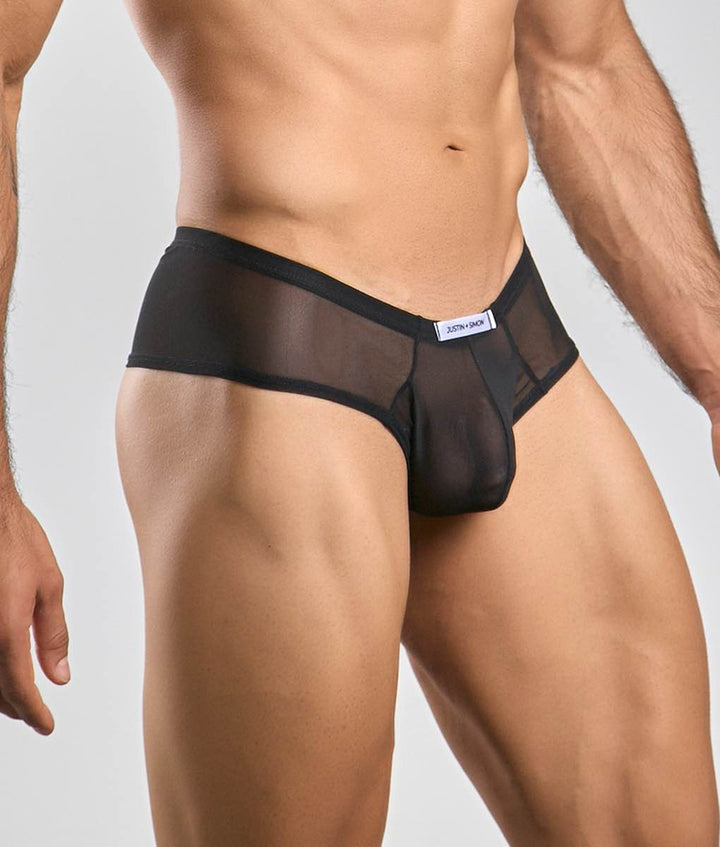 Justin + Simon Cheek Mesh Briefs | Men's Sheer Low-Rise Underwear