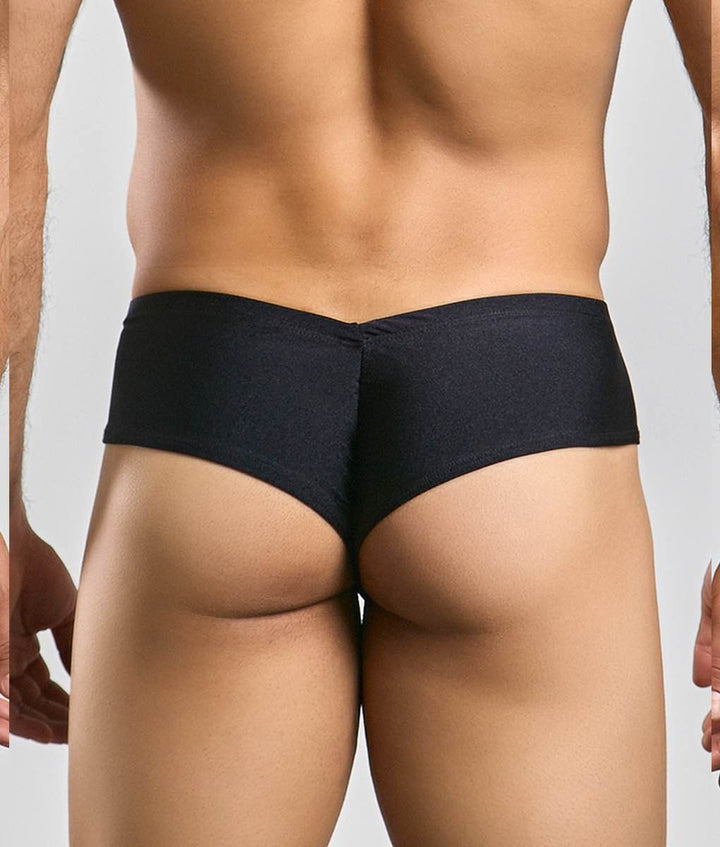 Malebasics Justin + Simon Cheek men's cheeky brief – soft chlorine-resistant underwear and swimwear