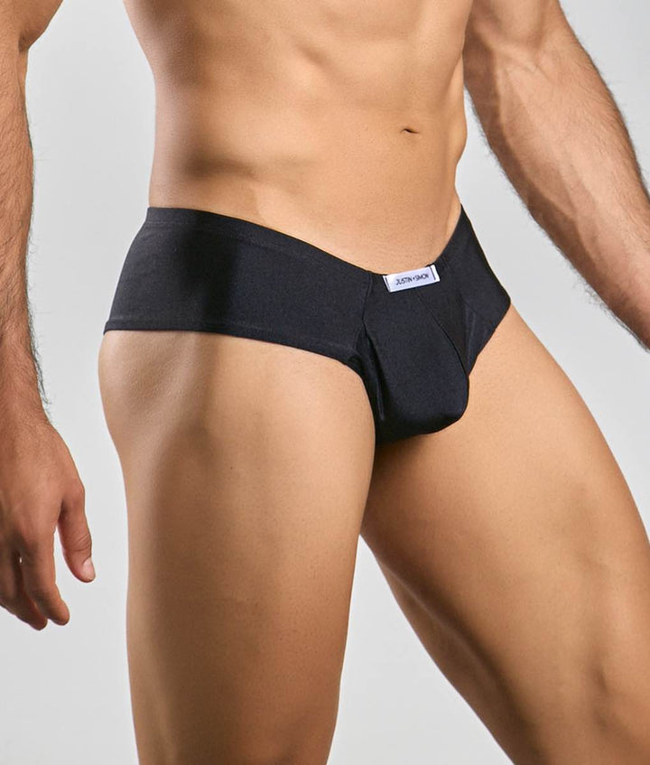 Malebasics Justin + Simon Cheek men's cheeky brief – soft chlorine-resistant underwear and swimwear