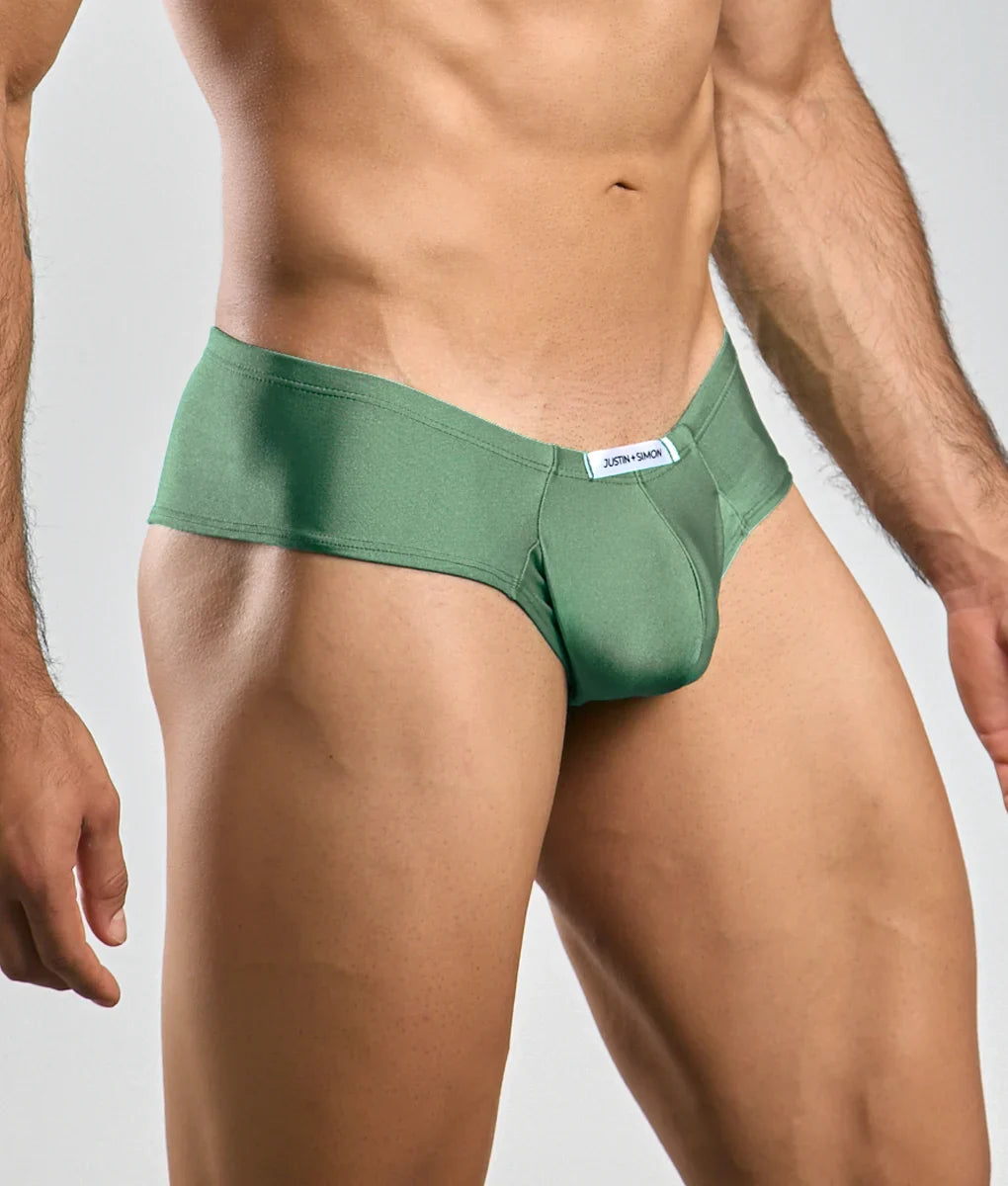 Malebasics Justin + Simon Cheek men's cheeky brief – soft chlorine-resistant underwear and swimwear