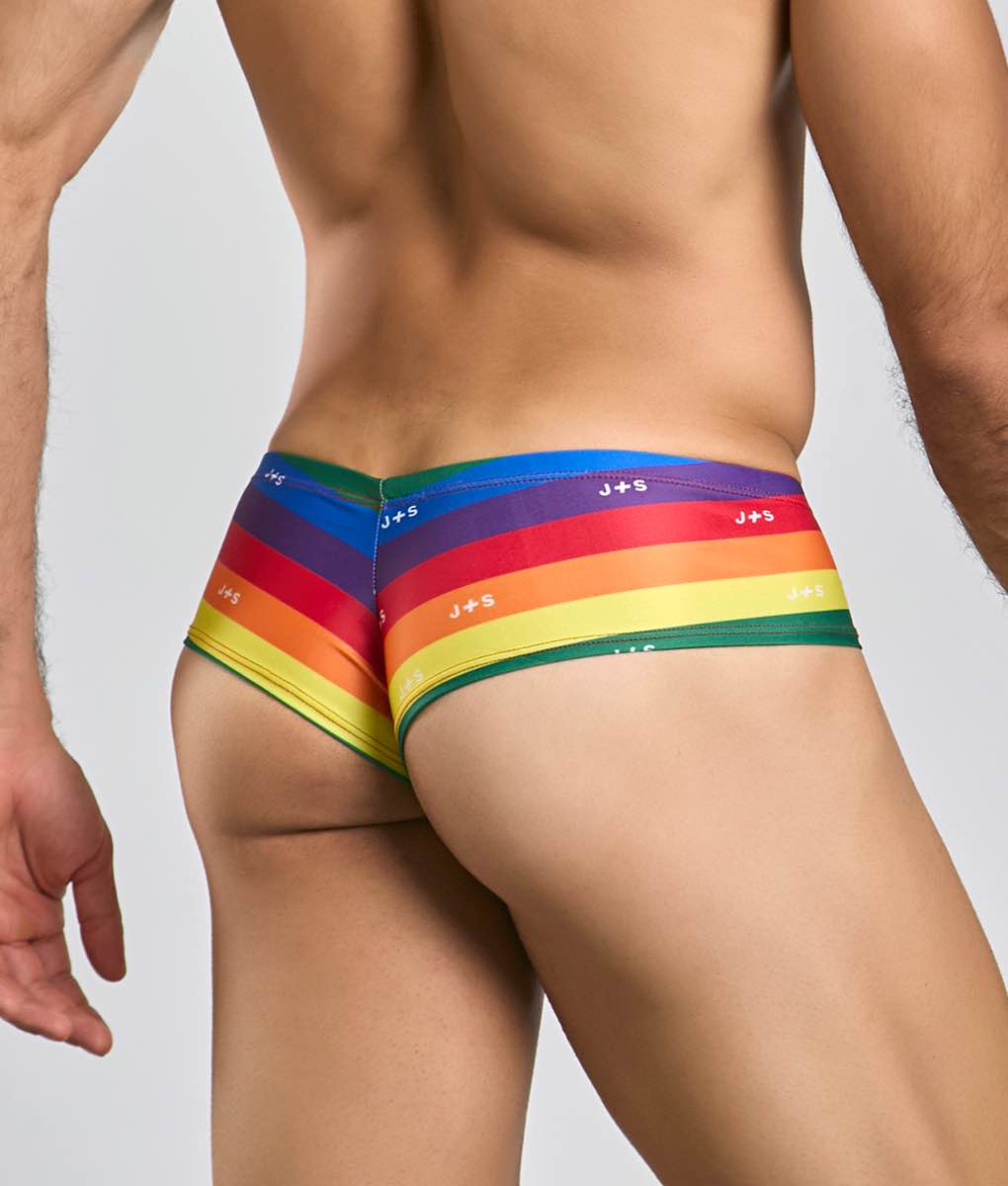 Malebasics Justin + Simon Cheek men's cheeky brief – soft chlorine-resistant underwear and swimwear