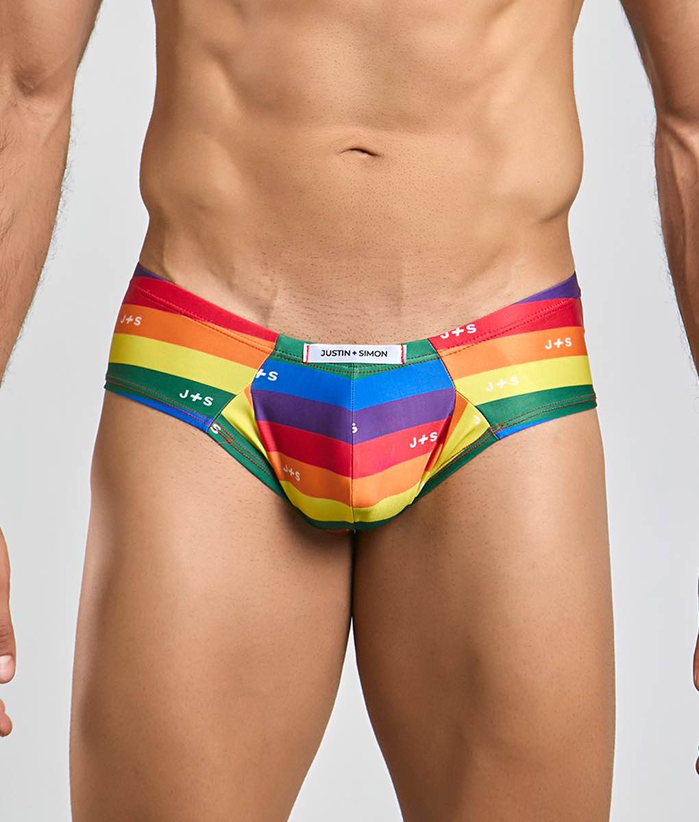 Malebasics Justin + Simon Cheek men's cheeky brief – soft chlorine-resistant underwear and swimwear