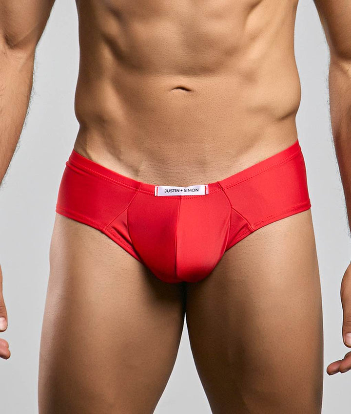 Malebasics Justin + Simon Cheek men's cheeky brief – soft chlorine-resistant underwear and swimwear