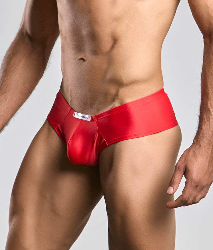 Malebasics Justin + Simon Cheek men's cheeky brief – soft chlorine-resistant underwear and swimwear