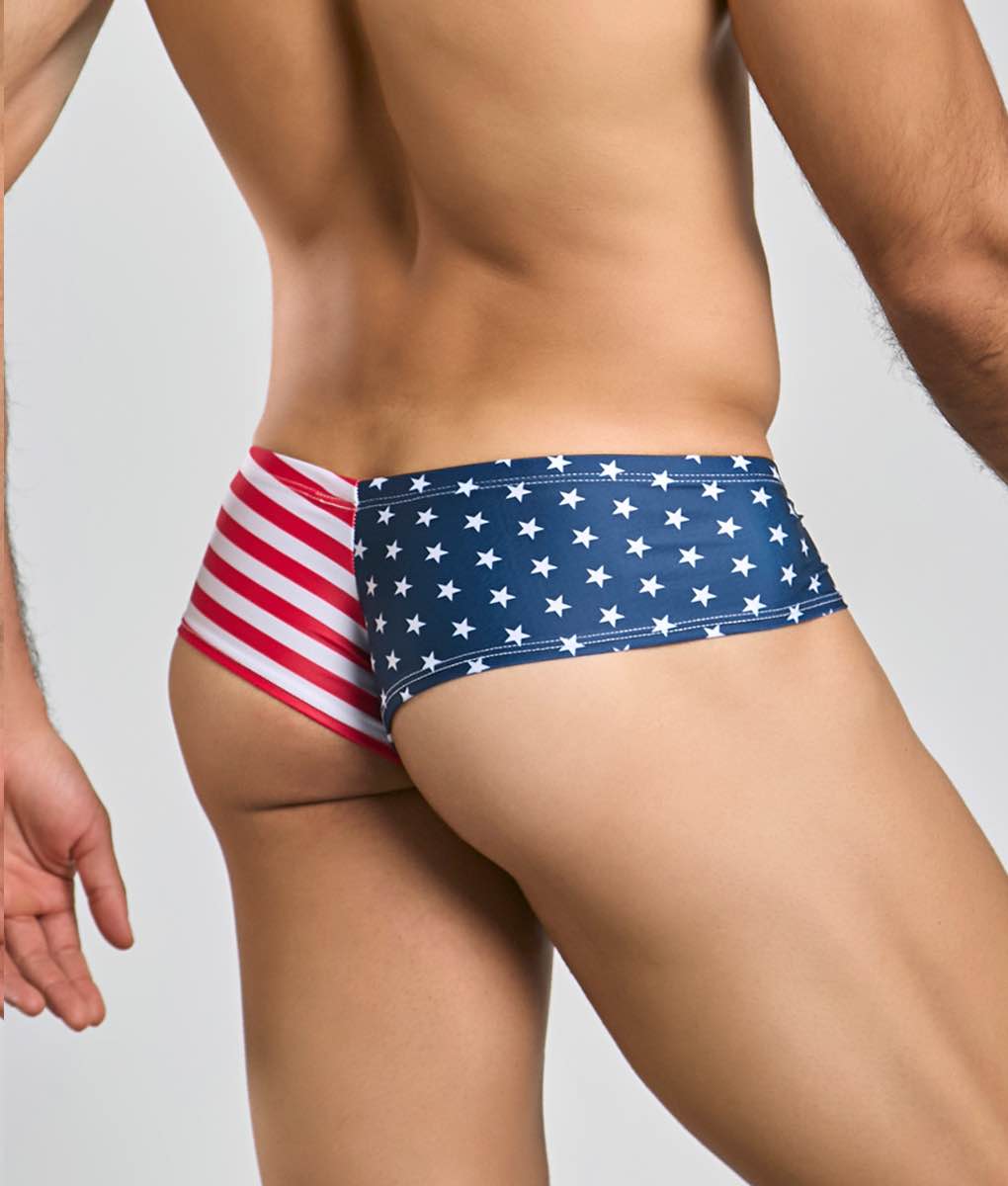 Malebasics Justin + Simon Cheek men's cheeky brief – soft chlorine-resistant underwear and swimwear