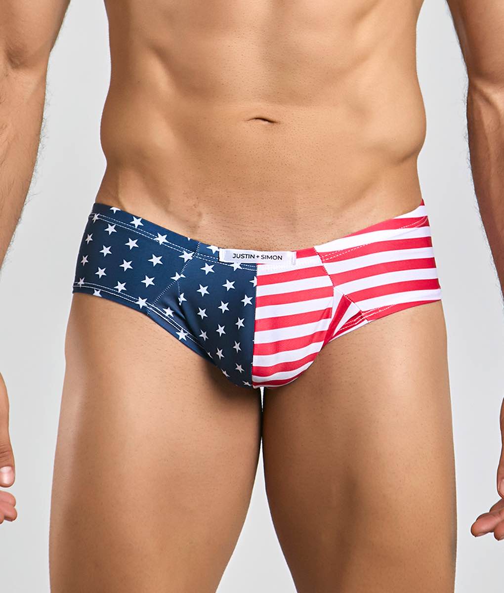Malebasics Justin + Simon Cheek men's cheeky brief – soft chlorine-resistant underwear and swimwear