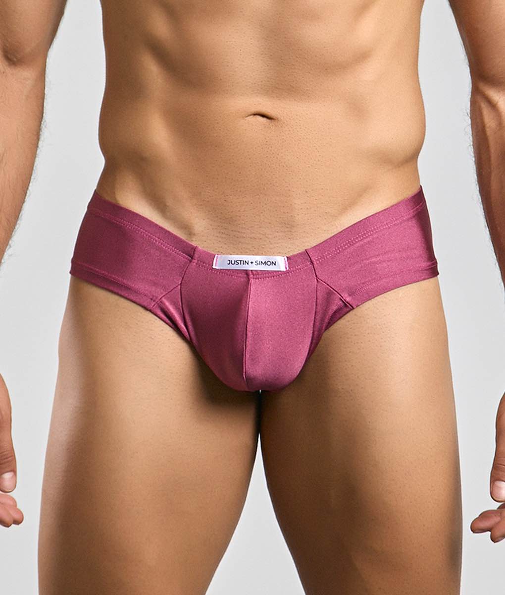 Malebasics Justin + Simon Cheek men's cheeky brief – soft chlorine-resistant underwear and swimwear