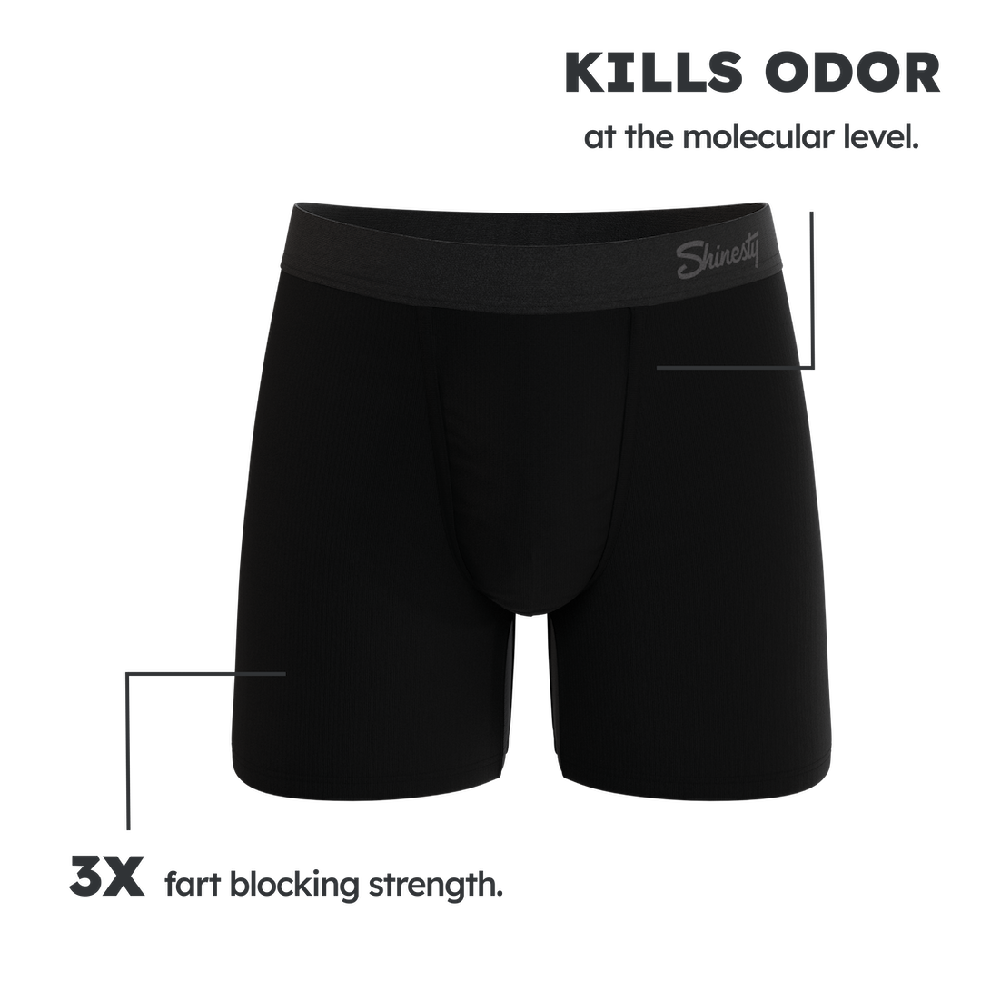 Shinesty The Threat Level Midnight: Black XTREME Fart Proof Ball Hammock® Boxer