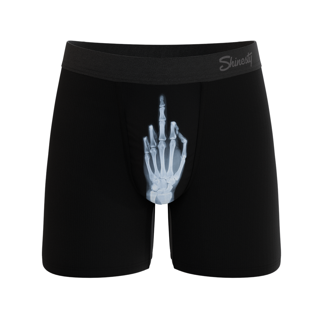 Shinesty The XXX-Ray middle finger x-ray Ball Hammock pouch underwear – men's x-ray print boxer briefs