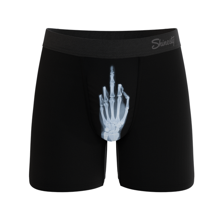 Shinesty The XXX-Ray middle finger x-ray Ball Hammock pouch underwear – men's x-ray print boxer briefs