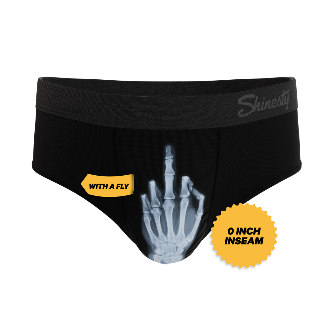 Shinesty The XXX-Ray middle finger x-ray Ball Hammock pouch underwear briefs – men's x-ray print brief