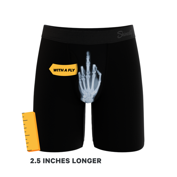 Shinesty The XXX-Ray middle finger x-ray Ball Hammock long leg underwear with fly – x-ray long leg boxer