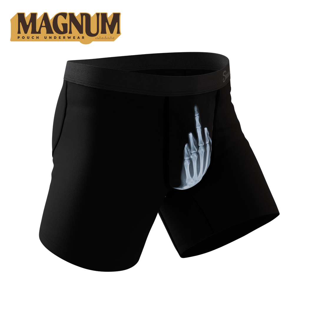 Shinesty The XXX-Ray middle finger x-ray Ball Hammock Magnum Big Pouch – men's x-ray big pouch boxer