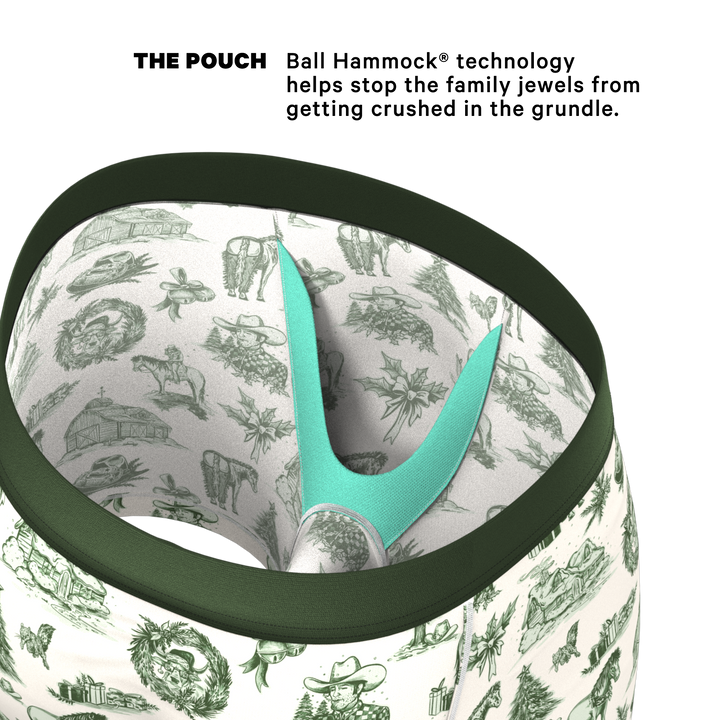 Xmas In Texas: Western Toile Ball Hammock® Pouch Underwear