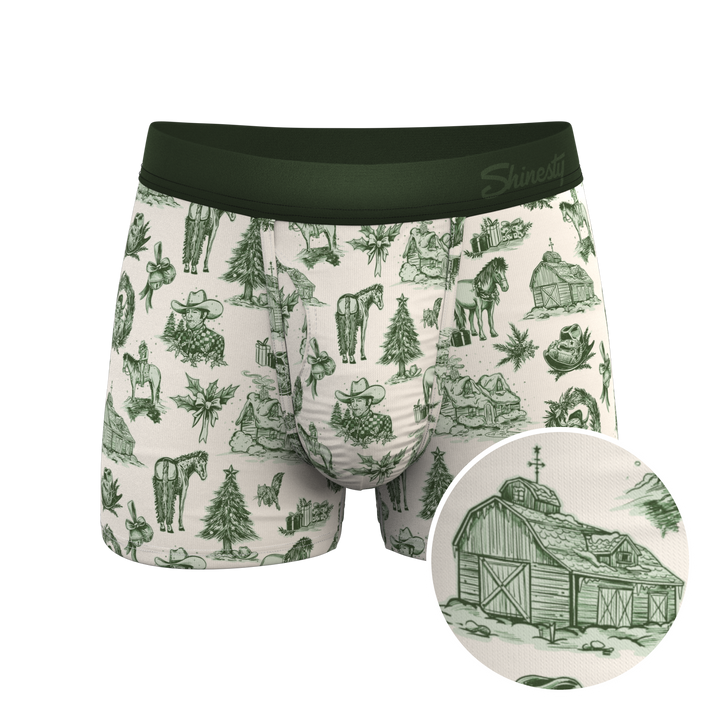 Shinesty "Xmas In Texas" Western Toile Ball Hammock® Pouch Trunks Underwear